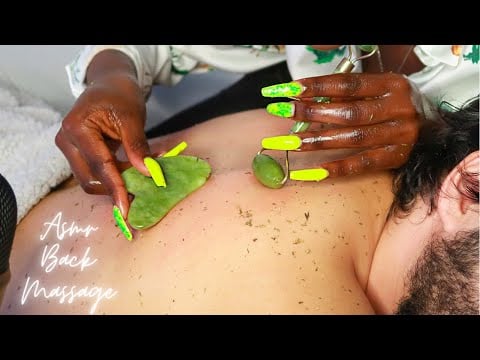 ASMR Massage | Back Tracing With Gua Sha & Spices {relaxation & stress relief}