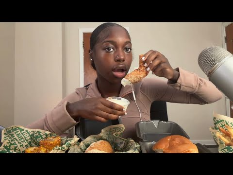 ASMR Wingstop Mukbang 🍗 🌽