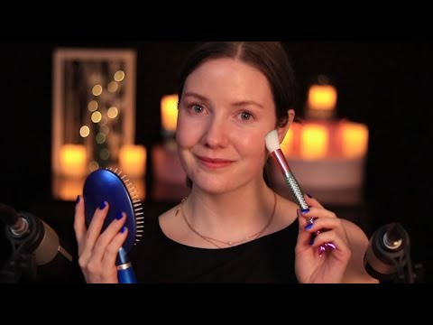 [ASMR] Intense Binaural Triggers & Whisper Ramble | Mic Brushing, Lid Sounds, Hairbrush, Mic Tracing