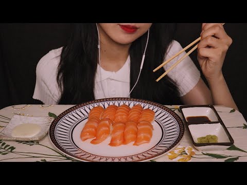 ASMR 부드럽고 촉촉한 주황빛 연어초밥 이팅사운드 🧡🧡 사심먹방🍣🧡