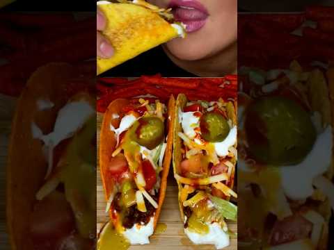 NACHO CHEESE TACOS #asmr #food #tacos