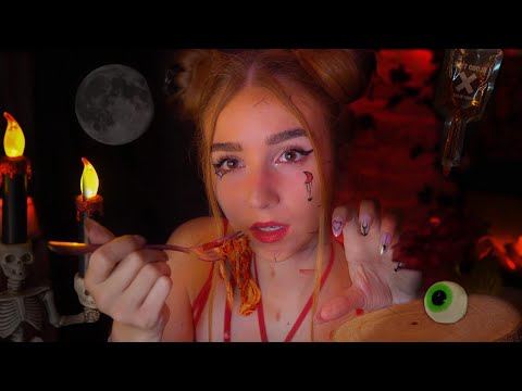 ASMR Je te mange ...🔪💀 #halloween