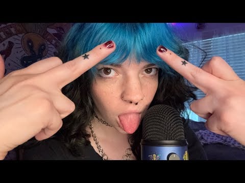 ASMR MOUTH SOUNDS WET & DRY + MIC TRIGGERS 🌼🖕🏻