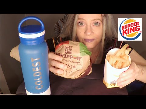 ASMR Burger King Whopper Mukbang & Whispered Ramble