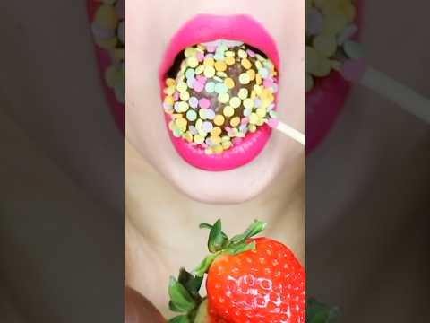 asmr RAINBOW DESSERT CAKE POP 레인보우 디저트 케이크 팝 🌈🌈 eating sounds 리얼사운드 먹방