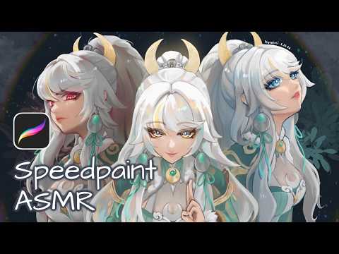 ASMR speedpaint .✦ ݁˖ soft-spoken & sketching sounds ˖ ݁ ✦. procreate full process