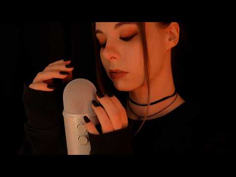 ASMR | close up, clicky, breathy Whispering - ramble, blue yeti, fireplace ambience
