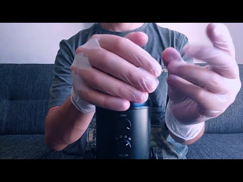 ASMR Fast & Aggressive Hand Sounds w/ Latex Gloves & Mic Gripping (no talking) Part 2