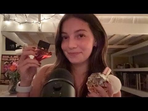 ASMR | designer perfumes!💛✨ (liquid sounds & glass tapping)