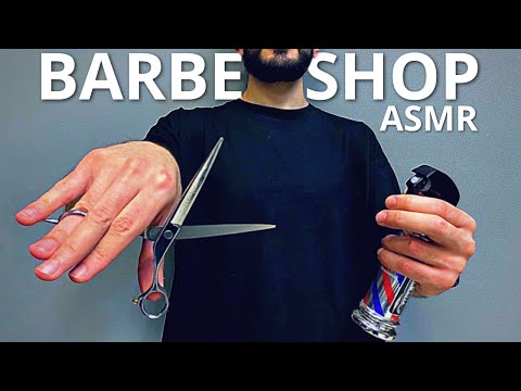 BARBER ASMR HAIRCUT - Ultra Slow and Fast Hair Cutting Sounds. ASMR Barbershop Roleplay No Talking