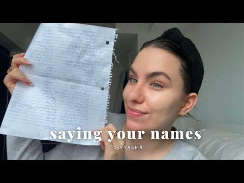 ASMR saying my subscribers names part 2