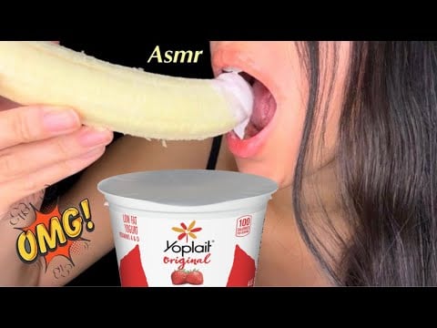 Banana Dipped in Yogurt Asmr No Talking 