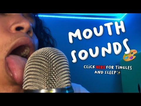 ASMR Mouth Sounds Spit painting at 100% Sensitivity 🌋, Fast & Aggressive + Hands movements