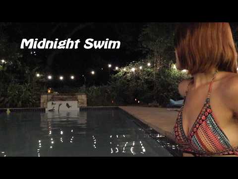 ASMR Midnight Swim - Lofi - Water and Nature Sounds - Massage