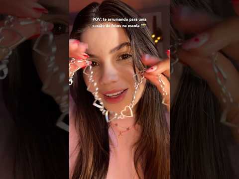 asmr POV: te arrumando para uma sessão de fotos na escola 📸 #asmr#POV #asmrpov #fotos #photography