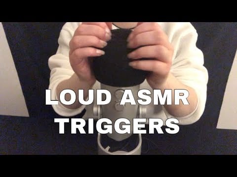ASMR- LOUD Fast & Aggressive Triggers (crinkles, mic scratching, liquid/lid sounds, etc.) No Talking