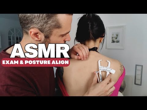 ASMR Detailed Face Exam And Posture Alignment Session