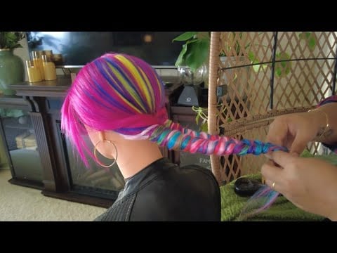 Relaxing | ASMR | Hairstyling Different styles | Hair Brushing & Hair Play W/ whispering 🤣😁😂