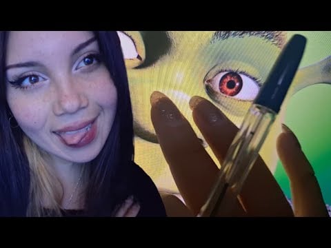 ASMR tracing en Shrek 🤨 tapping + mouth sounds + visual 