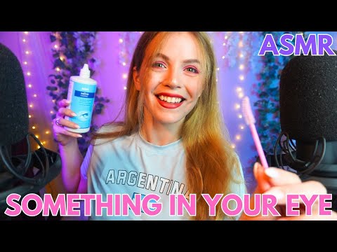 ASMR THERE'S SOMETHING IN YOUR EYE ear to ear triggers, face touching