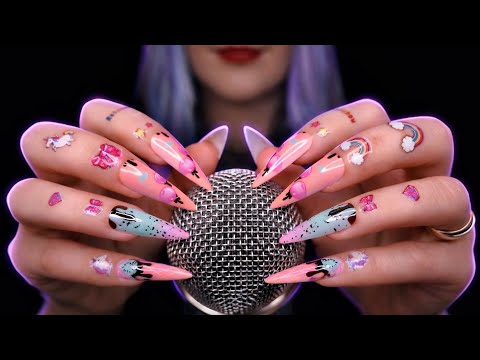 HYPNOTIC ASMR ✨ Deep Sleep Mic Scratching 💜 Decorated Nails