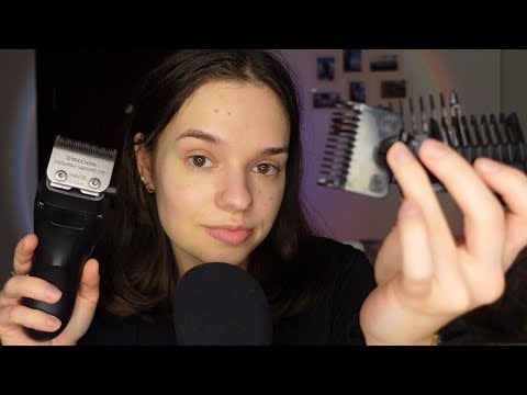 ASMR giving you a buzz cut | barber shop roleplay | men haircut