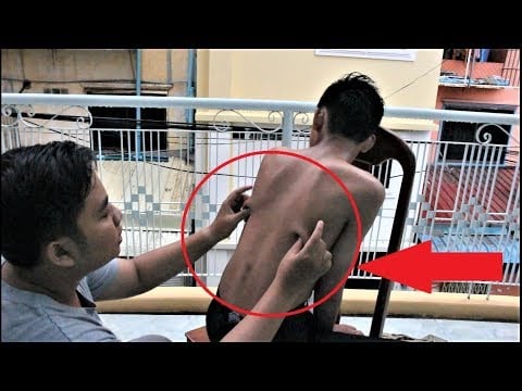 Quick Relaxing Back Massage with Raining Sound ASMR