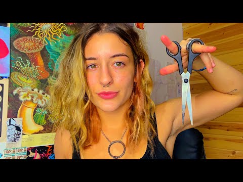 [ASMR] Haircut ✂️ Face Massage 🧼 Ear Exam 👂 FAST & CHAOTIC