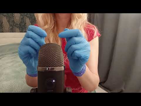 ASMR Pure Tingles:  Black Gloves &  Fluffy Mic (No Talking)