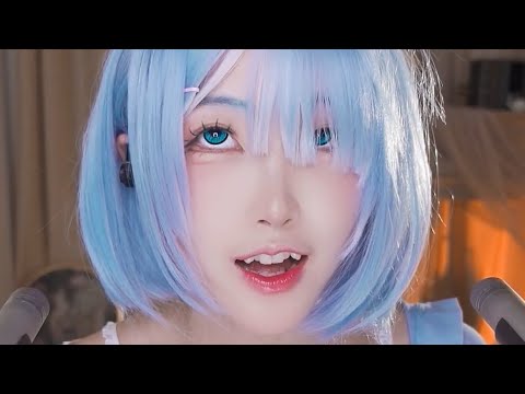 ASMR | Close Mouth Sounds 😴💤 Re:Zero REM Cosplay