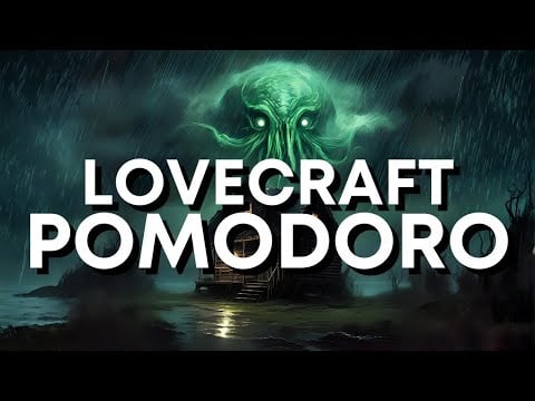 🕯️Lovecraftian Pomodoro | 31 Nights of Lovecraft (Night 24) | Train, Ocean, & Fireplace Ambiances