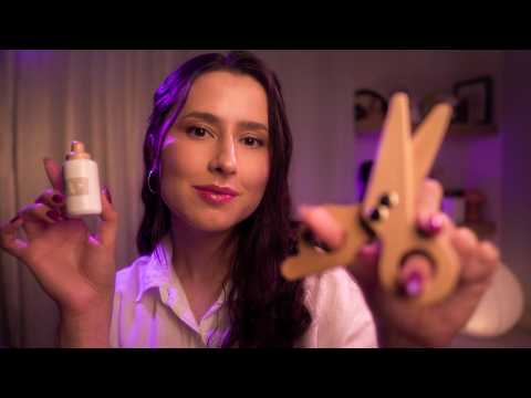 ASMR Wooden Spa for Deep Sleep 🍃✨ Whispers, Skincare, Haircut, Personal Attention & Layered Sounds
