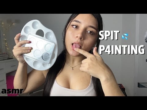 Asmr SPIT PAINTING ♡