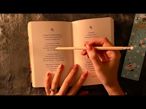 😴 ASMR - 2024 Facts - Relaxing Book Reading (8)- Pure Whispering - Clicky Whispers