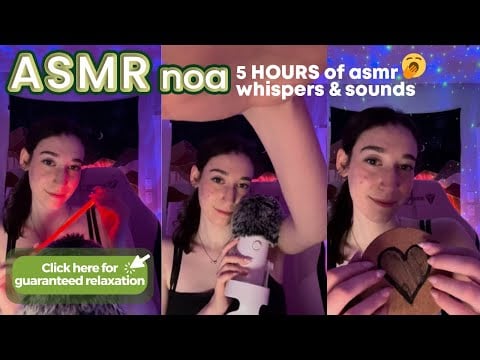 Affirmations, Personal Attention, Whispers+ | 5 Hours of ASMR for anxiety relief 💕| live #210
