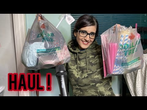 ASMR Haul Soft Spoken  - DOLLAR TREE HAUL : Crinkle Sounds, Tapping and Scratching - Haul !