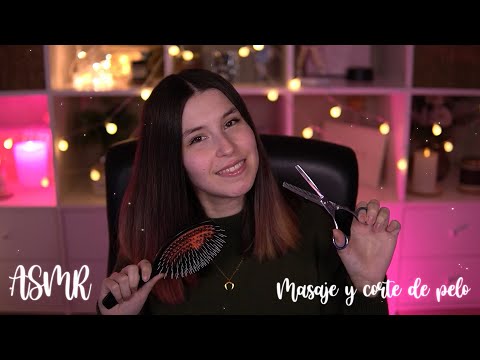 ASMR | Masaje y corte de pelo (tocando tu cabecita) | BlueYeti