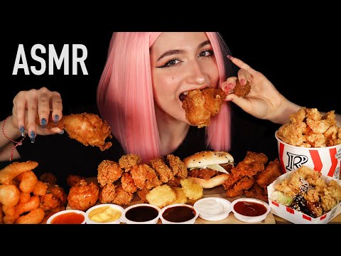 ASMR MUKBANG KFC 😻 FRIED CHICKEN & CHICKEN SANDWICHES (No Talking) [ASMR EATING] #asmreating #asmr