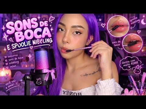 #ASMR 8D BINAURAL PARA ACALMAR SUA MENTE, SPOOLIE NIBBLING, SONIDOS DE LA BOCA 👄 