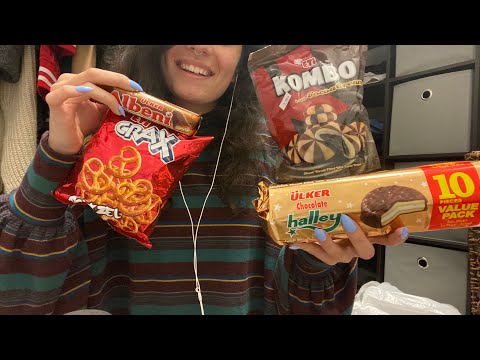 ASMR | trying Turkish snacks, crunchy mouth sounds | ASMRbyJ