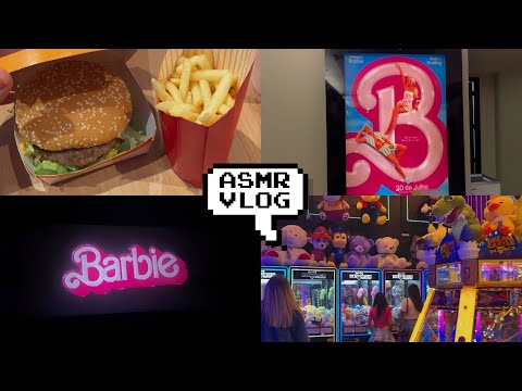 ASMR MINI VLOG - INDO ASSISTIR O FILME DA BARBIE ( *meu óculos quebrou um dia antes*)