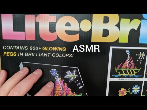 Simple ASMR Whispering and Doing a Childhood Favourite Game  ~ Lite Brite