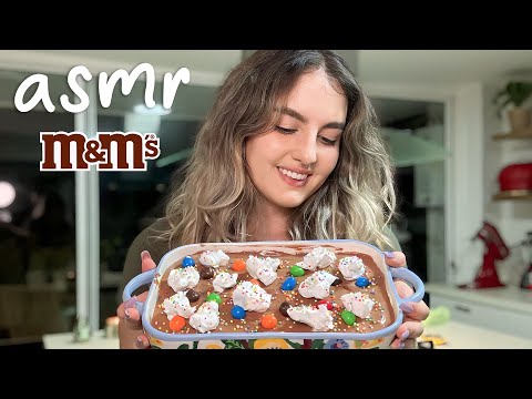 asmr Cocinando un POSTRE para NAVIDAD con M&Ms (Quedó DELICIOSO)