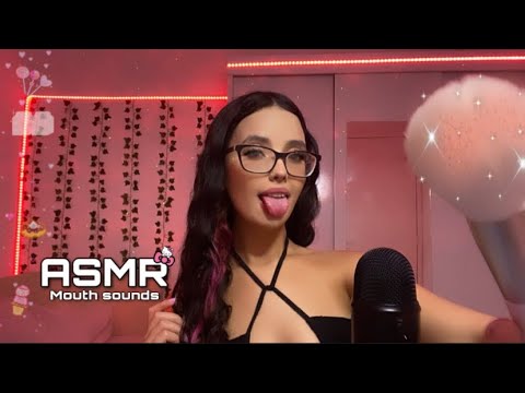 ASMR - SONS DE BOCA MOLHADOS e PINCEL NA TELA 💦