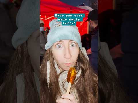 This maple taffy is “snow” joke #shorts #snow #canada