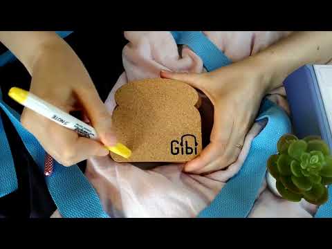 ASMR Gibi's Toaster Coasters! No Talking {Tapping, Tracing, Scratching, Rubbing, Brushing}