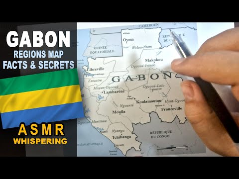 ASMR: GABON Regions Map Tracing Key Facts and Highlights | ASMR maps and facts