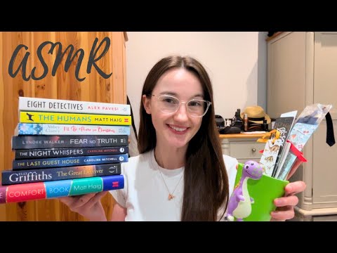 ASMR Friendly Librarian Roleplay 📚 (page turning, reading, tapping) * PLUS BOOKMARKS*