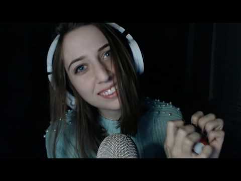 [ASMR]  • fast & slow tapping • tongue clicking • face touching