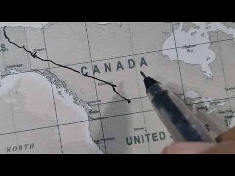 ASMR: Tracing the Longest ROADS 🛣️ on World Map with Facts | ASMR map tracing whispering